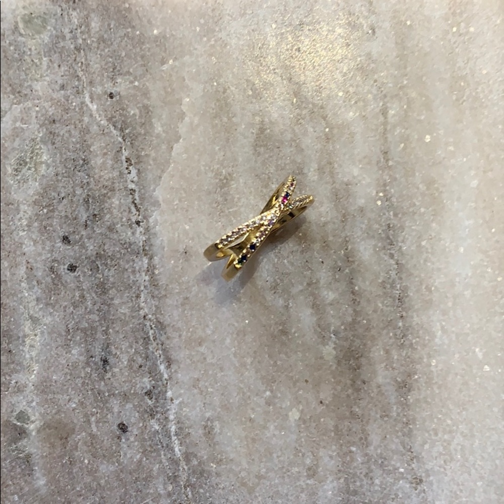 Australian Crystal Cross Over Ring...